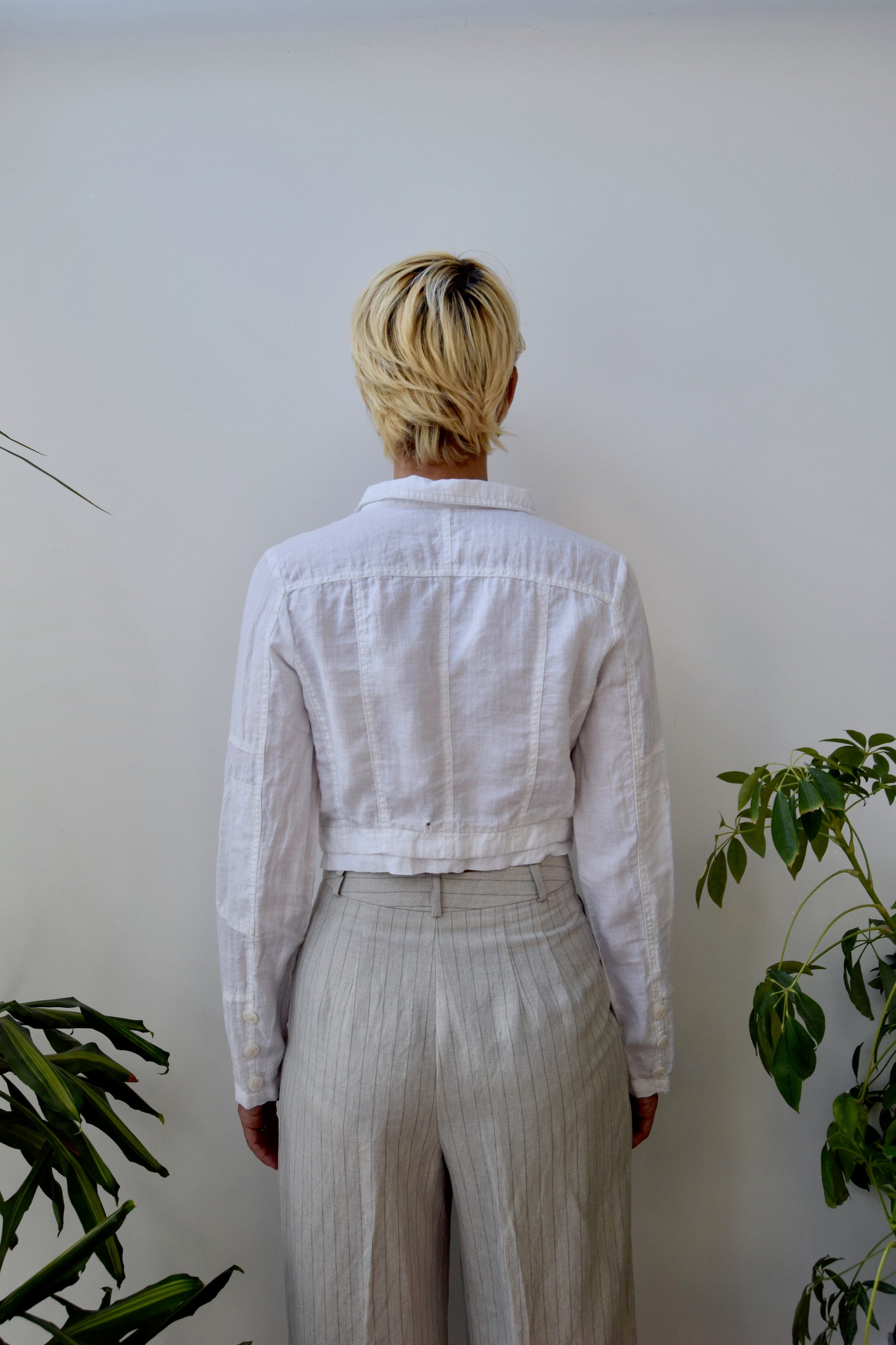 Cropped Linen Shacket
