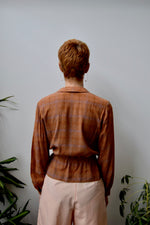 Silk Blend Peplum Blouse