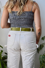 Pickle Green Leather Belt