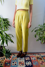 Chartreuse Wool Trousers