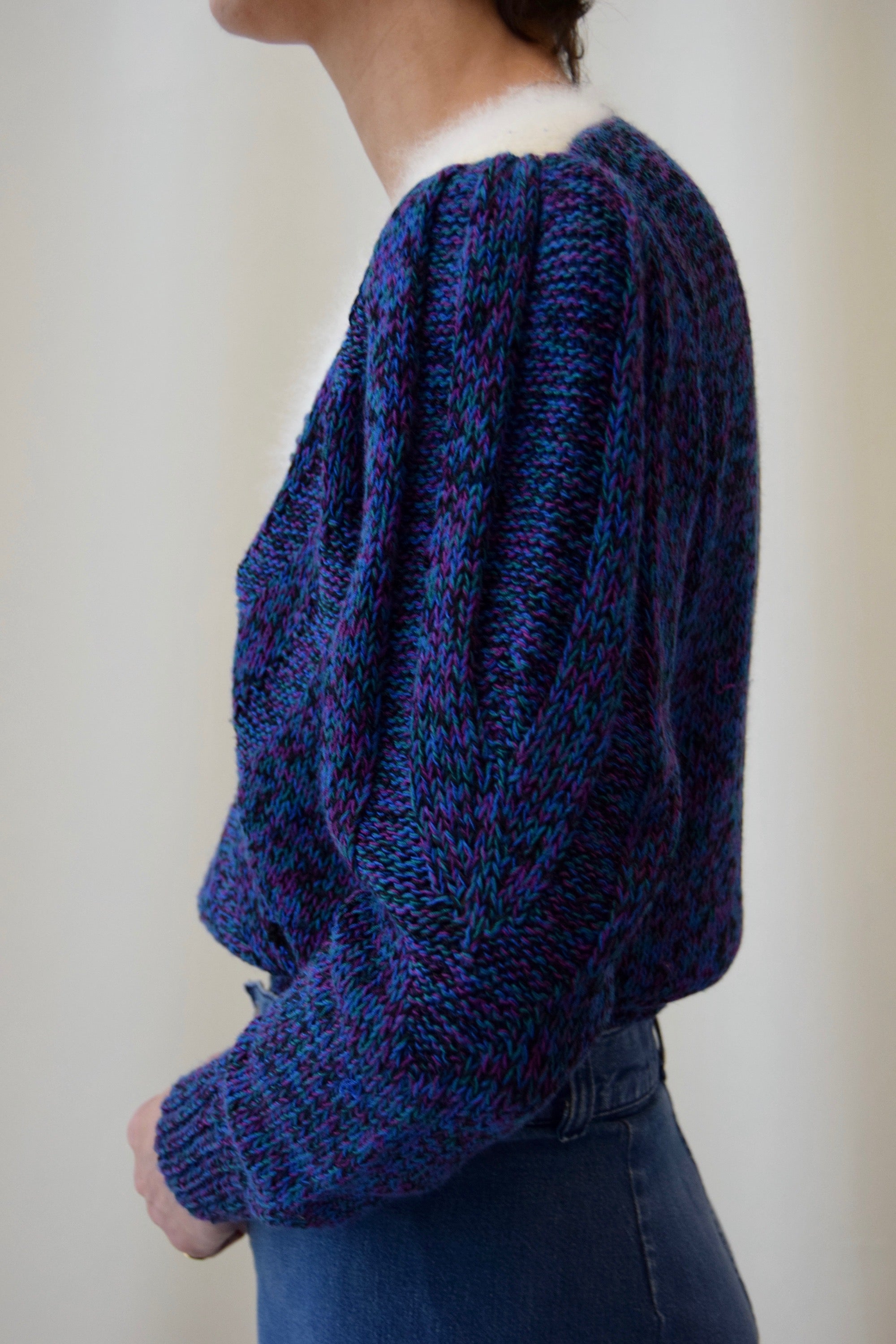 1980's Wrap Style Princess Sleeve Knit