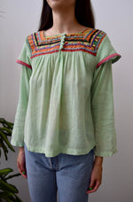 Melon Peasant Blouse