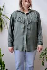 Western Fringe Silk Blouse