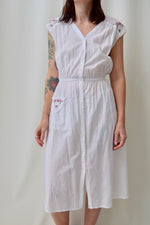 1970's "Moonglow" Sheer White Cotton Dress