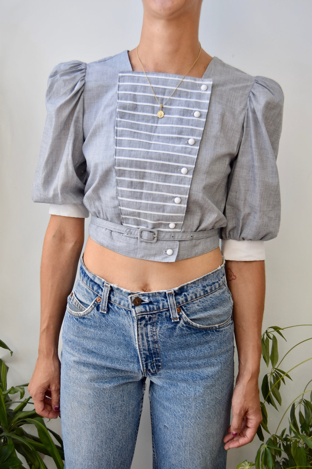 Eighties Puff Sleeve Crop