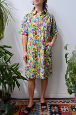 Vintage Bird & Paisley House Dress