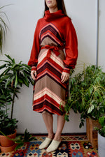 Seventies Chevron Sweater Dress