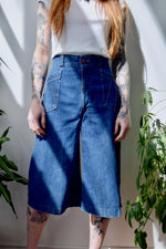 Dark Wash Seventies Denim Culottes