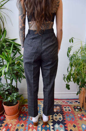 Grid Pattern Trousers