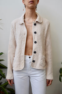 Warm Cream Waffle Jacket