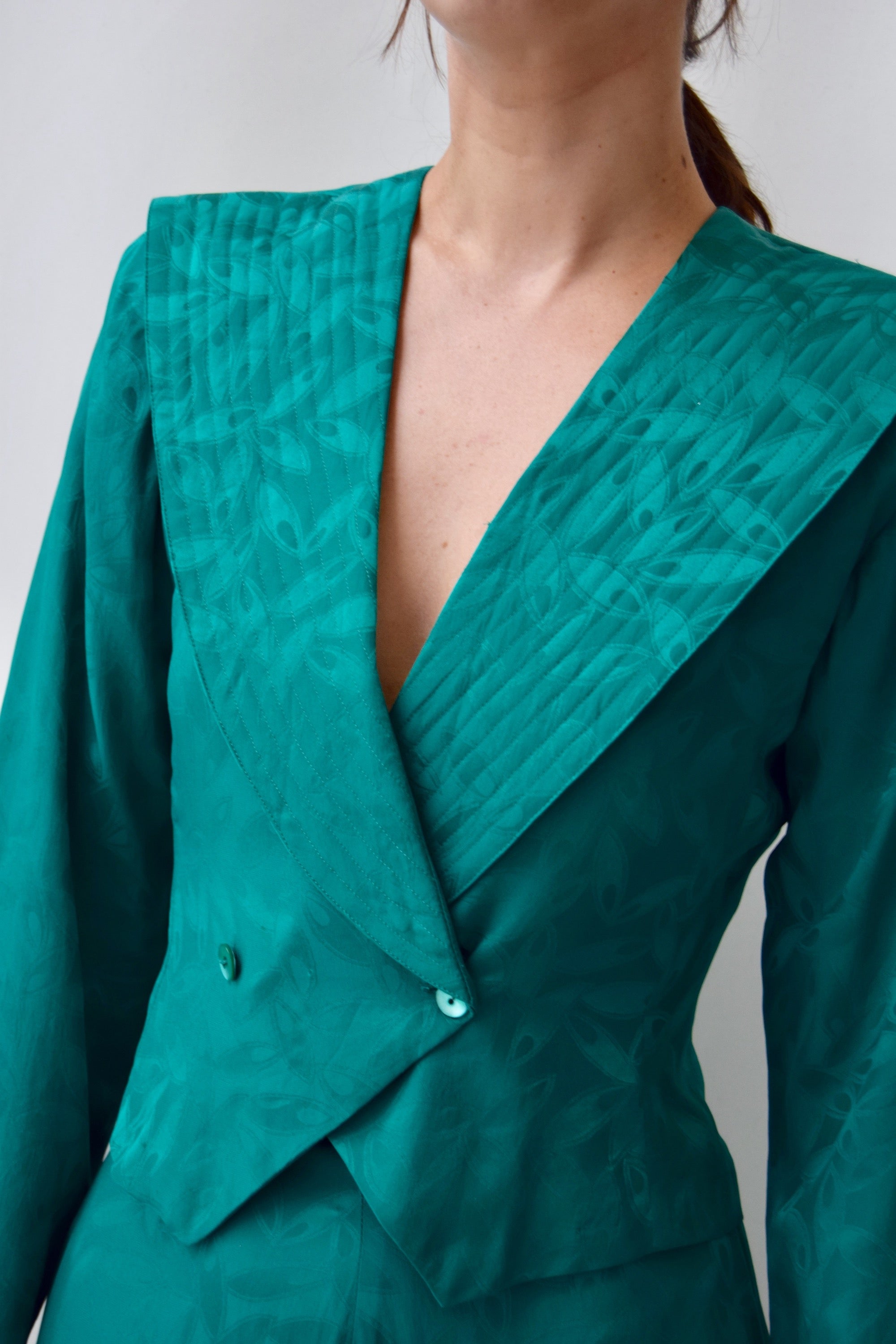 Emerald Green Silk Set