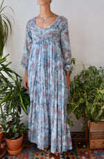 Seventies Blue Rose "Rags of San Francisco" Dress