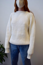 Chunky Cream Cotton Sweater