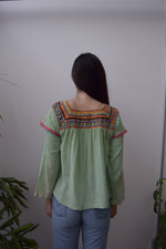 Melon Peasant Blouse
