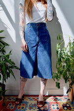 Dark Wash Seventies Denim Culottes