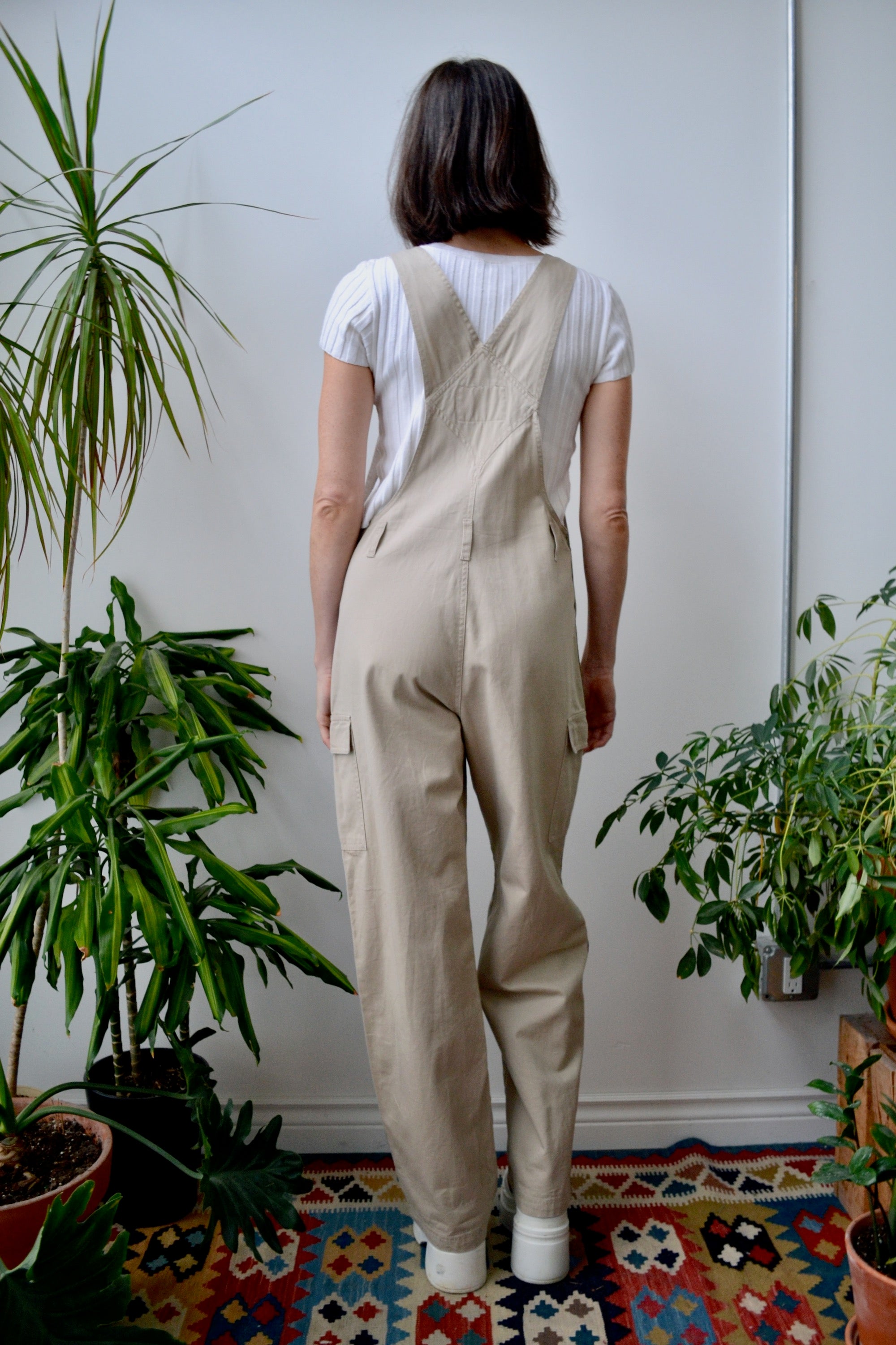 Khaki Sport Stripe Overalls