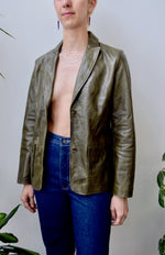 Olive Leather Jacket