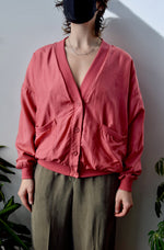 Dusty Rose Silk Cardi Jacket