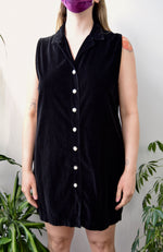 Black Velvet Shirtdress