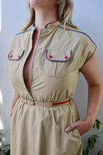 Seventies "Miss Joni" Safari Dress