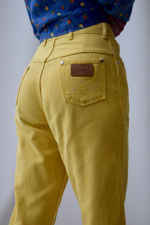 1960's Wrangler Misses Sunny Yellow Jeans