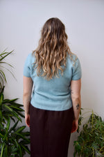 Seafoam Angora Cardi Top