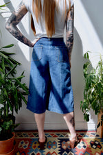 Dark Wash Seventies Denim Culottes