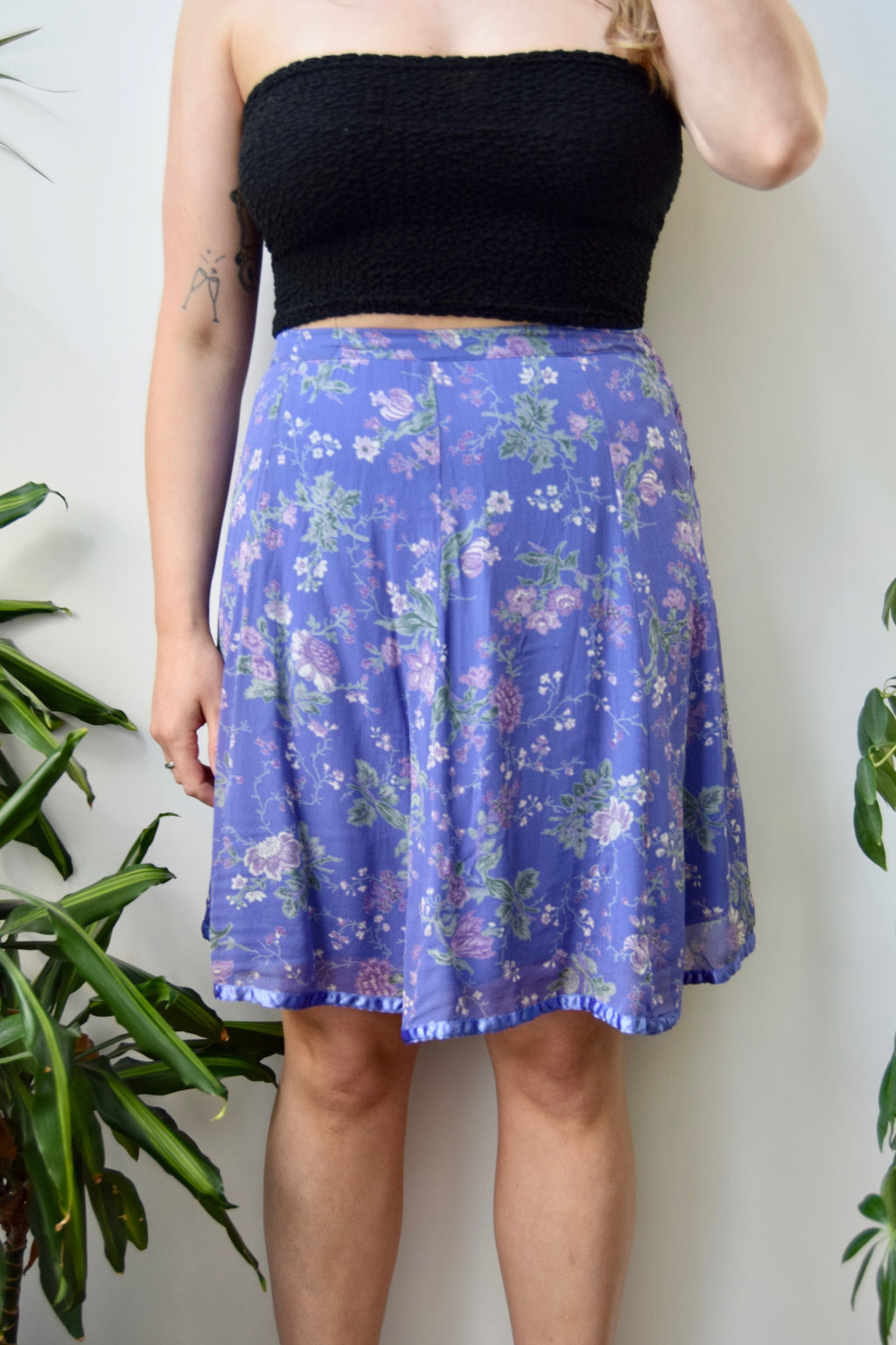 April Cornell Purple Rayon Skirt