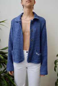 Periwinkle Waffle Jacket