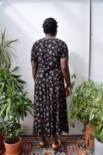 Black Floral Nineties Maxi