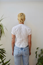 Eyelet Cotton Wrap Blouse