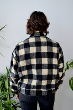 Eighties Wool Plaid Bomber