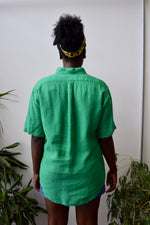 Green RL Linen Button Up