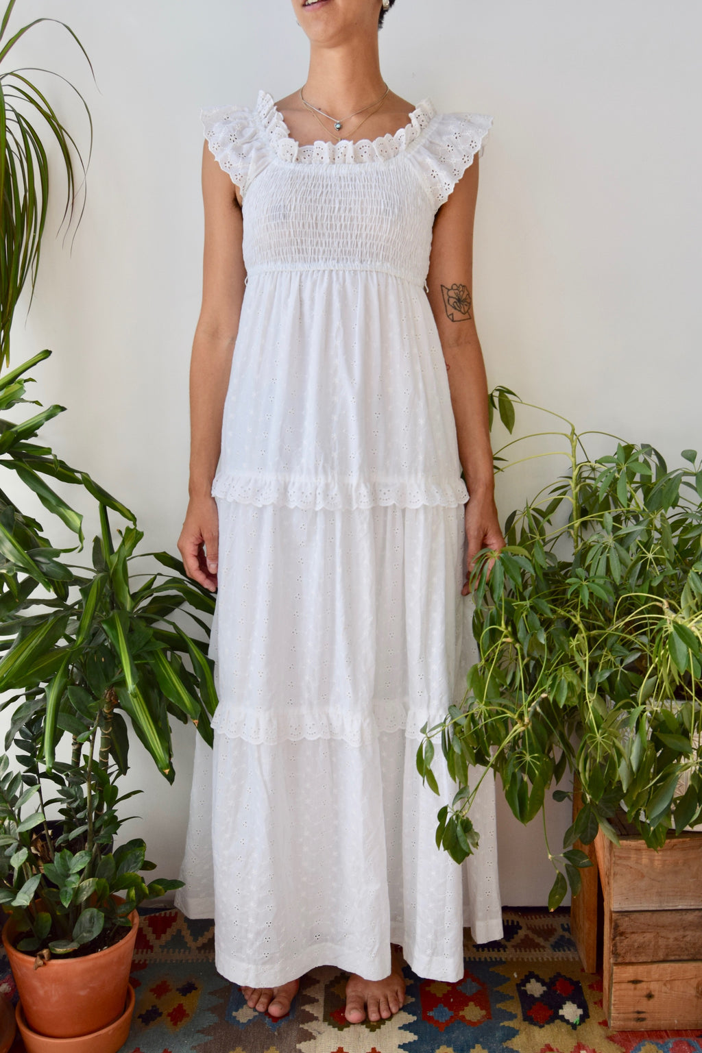 Seventies "Roberta of California" Eyelet Dress