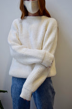 Chunky Cream Cotton Sweater