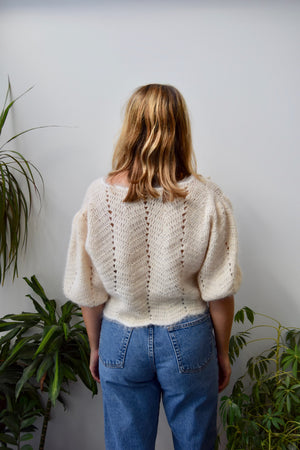 Cream Angora Mini Sweater