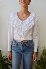 Eyelet Lace Ruffle Top