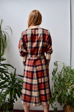 Fifties Plaid Cotton "Sacson" Day Dress