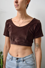 Chocolate Velour Crop Top