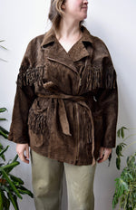 Bagatelle Fringe Suede Jacket