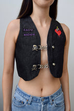 Lady Rider Raw Denim Vest