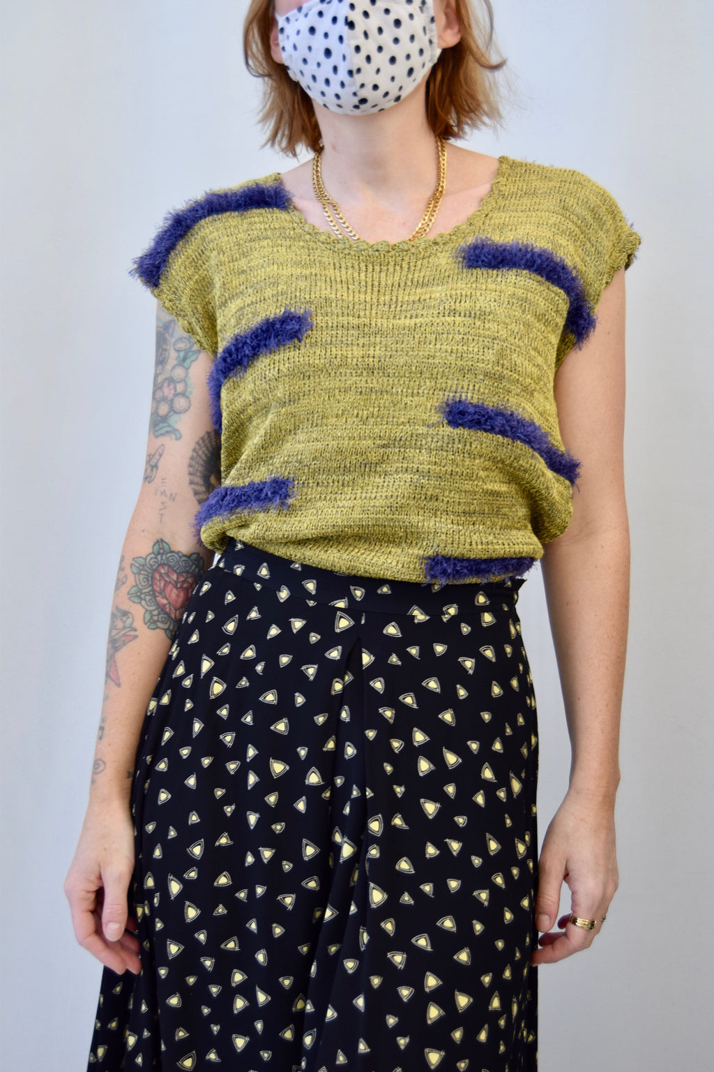 Chartreuse Fuzzy Knit Top