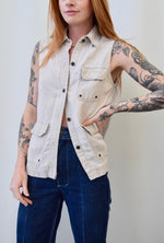 Linen Cargo Vest