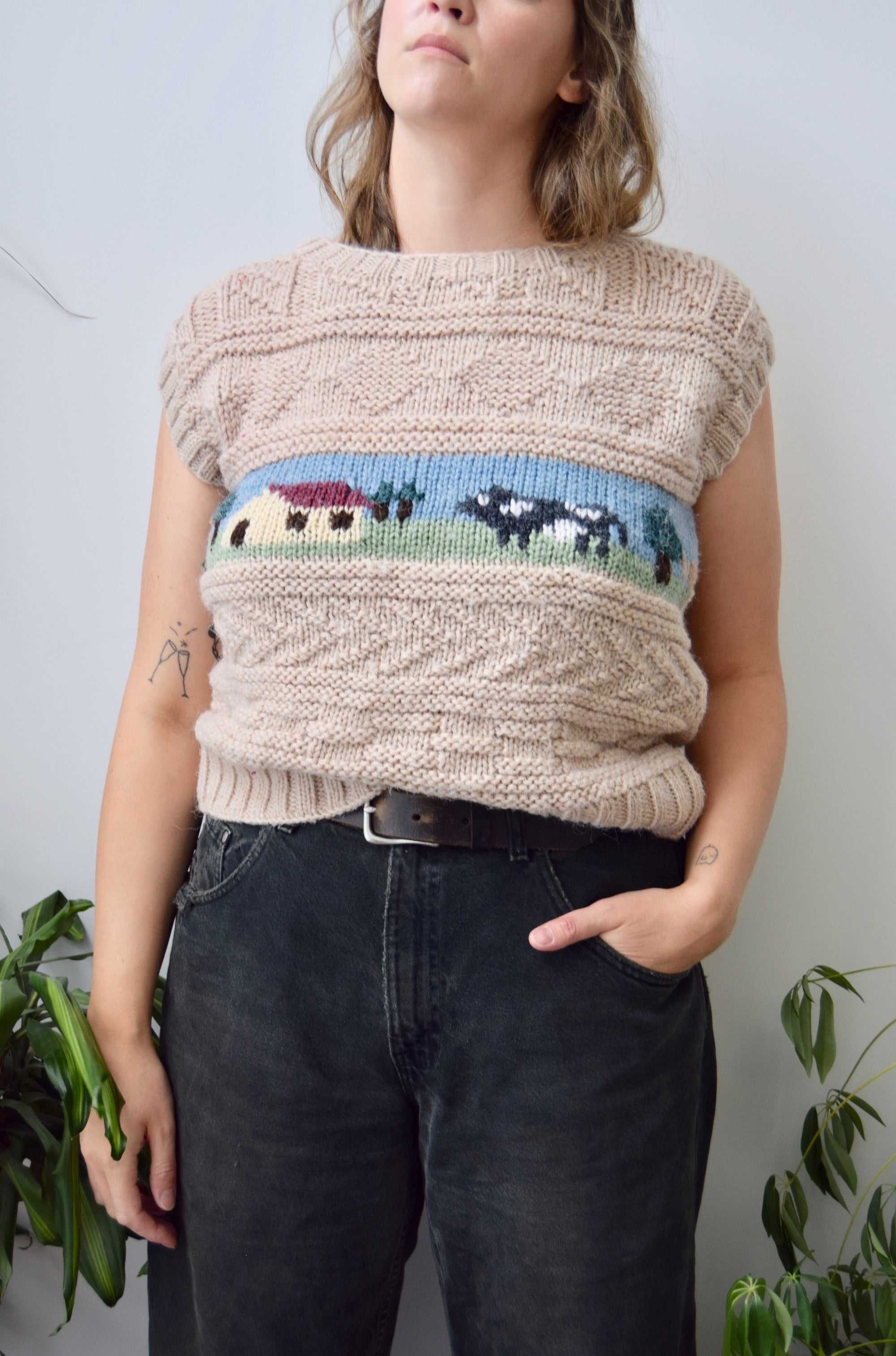 Perfectly Quaint Farm Sweater Vest