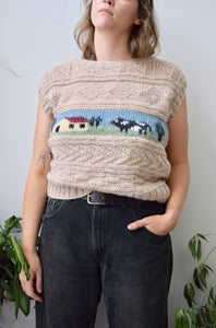 Perfectly Quaint Farm Sweater Vest