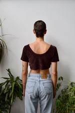 Chocolate Velour Crop Top