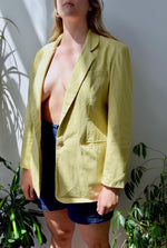 Banana Cream Linen Blazer