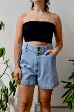 Cuffed Denim 90s Shorts