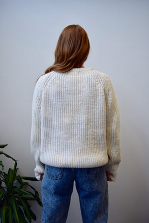 Chunky Cream Cotton Sweater