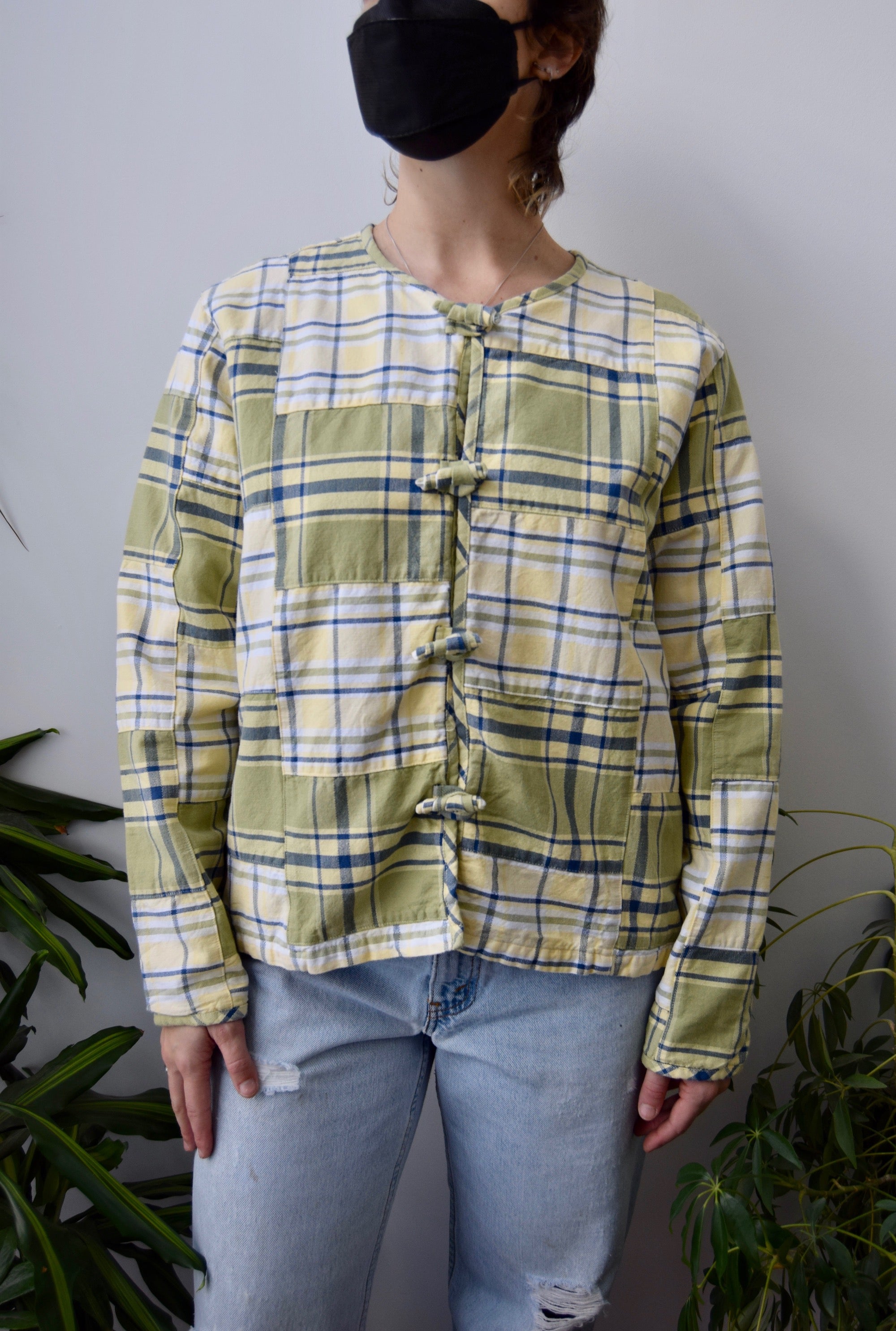 Plaid Cotton Toggle Jacket